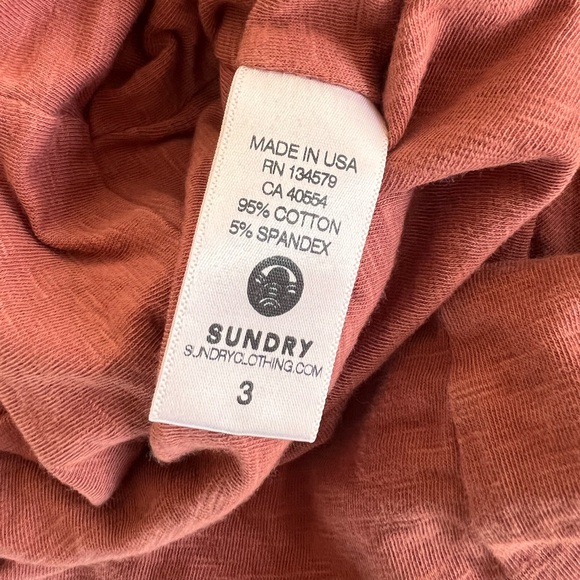 SUNDRY PETAL PINK RUCHED U—NECK SLEEVELESS COTTON DRESS POWDER PINK PASTEL DRESS - Picture 12 of 13